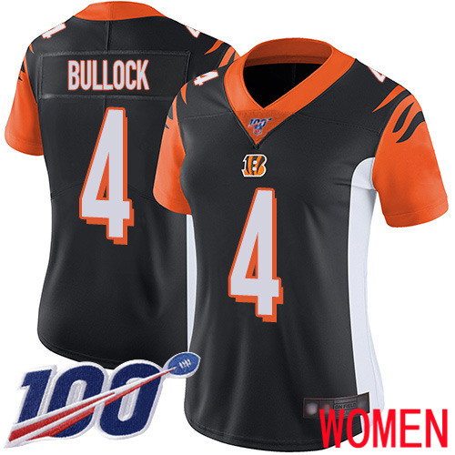 Cincinnati Bengals Limited Black Women Randy Bullock Home Jersey NFL Footballl 4 100th Season Vapor Untouchable